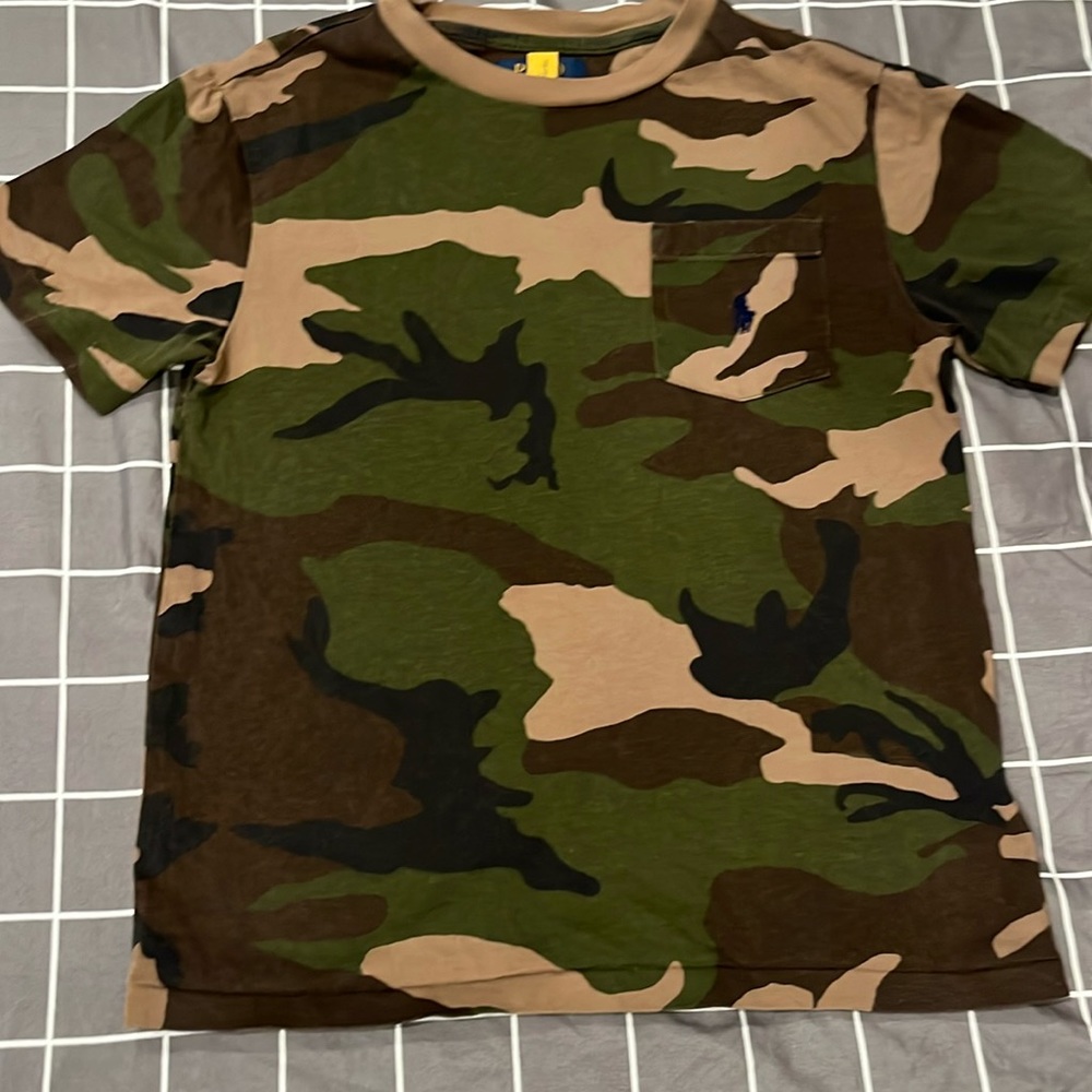 Polo Boys Tee. Size S (8). Army Fatigue.